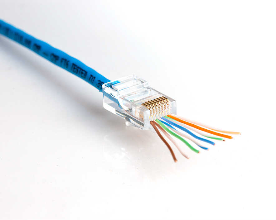 Jonard Tools - RJ45-550 - RJ45 Cat5/5e Pass-Through Connectors, 50 Pcs In Jar