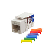Simply 45 - S45-3690W-25 - Cat6 UTP 90° 10G Rated White Keystone 110 Style, Dust Cover, IDC Cap 1ea/bag 25/Pack