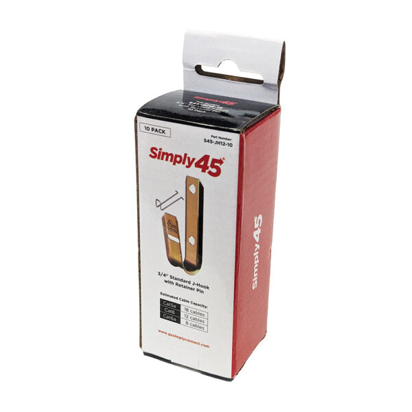 GoSimplyConnect - S45-JH12-100 - Standard J Hooks, Size 3/4