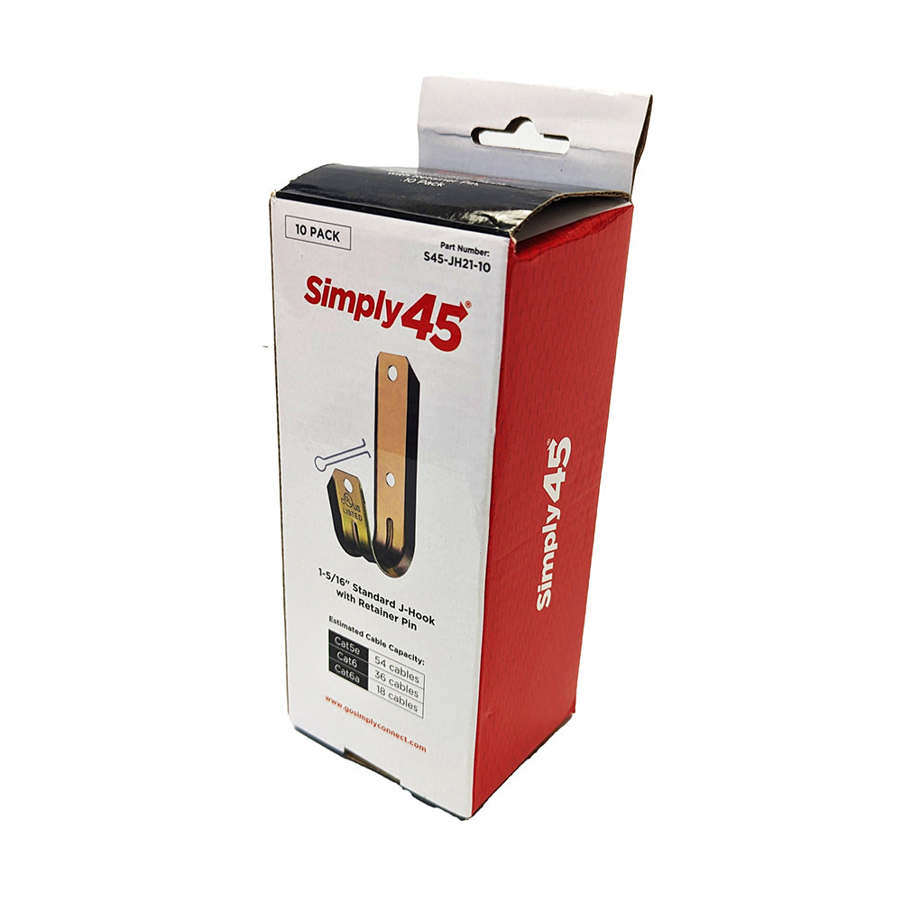 GoSimplyConnect - S45-JH21-100 - Standard J Hooks, Size 1-5/16