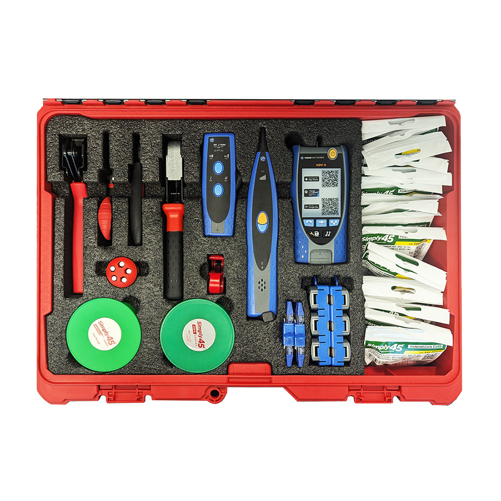 GoSimplyConnect - S45-PSKMP2 - PROSeries Milwaukee Packout w/ Cat6, Cat6 STP, PROSeries crimper, Speed Jack Termination Tool, Stubby Screwdriver, stripper, cutters - Case