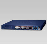 Planet - SGS-5240-24P4X - Layer 2+ 24-Port 10/100/1000T 802.3at PoE + 4-Port 10G SFP+ Stackable Managed Switch