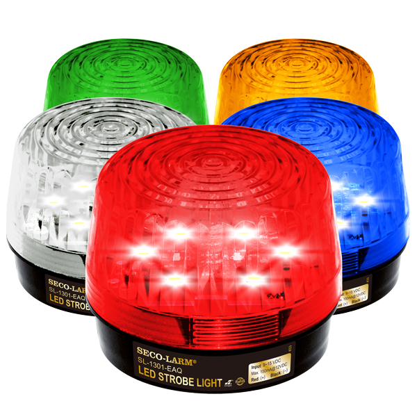 SECO-LARM - SL-1301-EAQ/R - Red LED Strobe Light - 6 LEDs, Flash only, 9-15 VDC