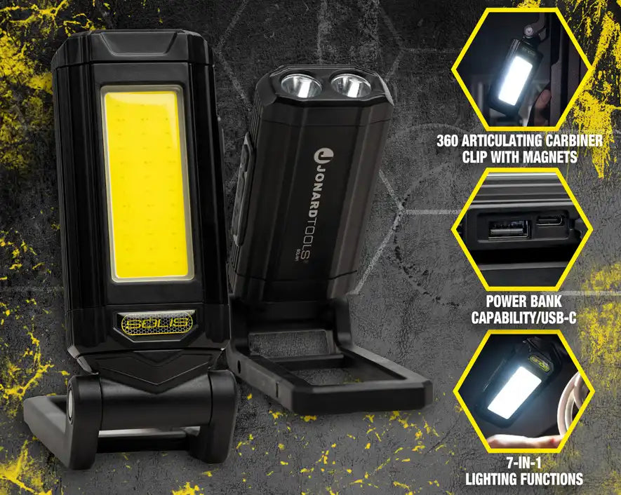 Jonard Tools - SOL-W1 - Solis™ Rechargable 360° Pivoting Worklight