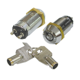 SECO-LARM - SS-095-1H4 - High-Security Tubular Key Lock. SPST, momentary-ON/shunt-OFF (spring loaded). Key #1304. Sold in multiples of 5 (price is for 1 pc).