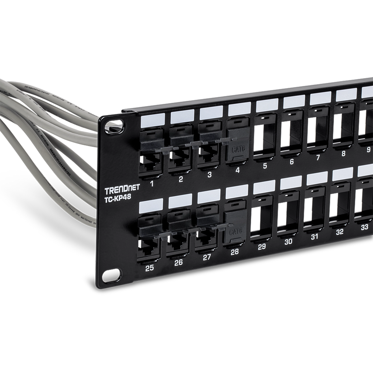 TRENDNET - TC-K50C6BK - 50 Pack Cat6 RJ-45 Keystone Jack, Black