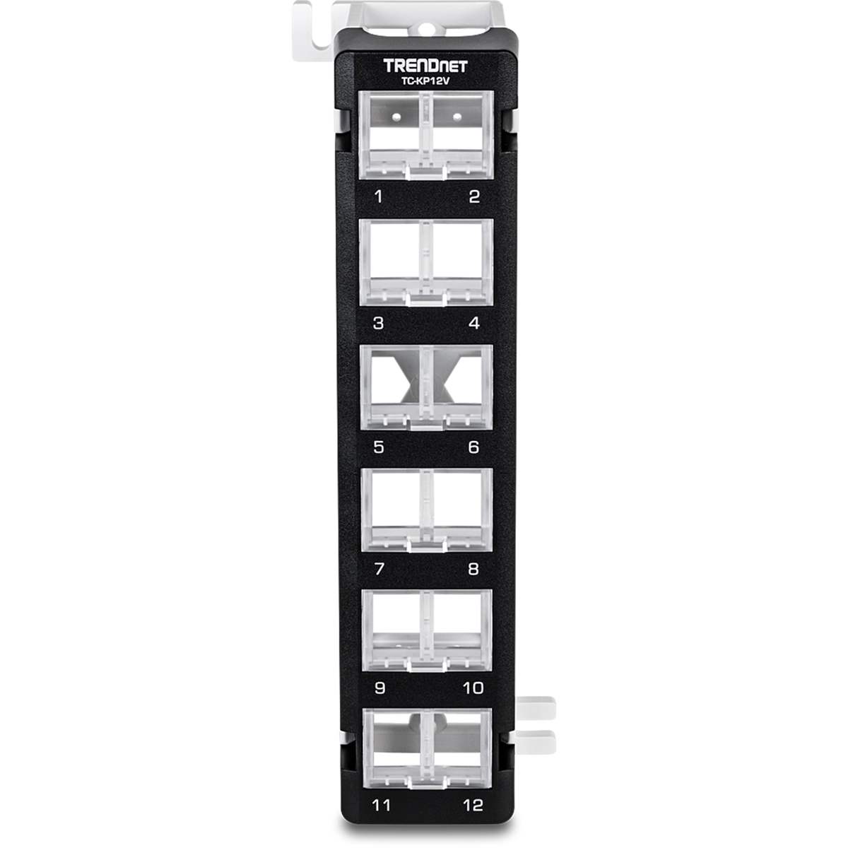 TRENDNET - TC-KP12V - 12-Port Blank Angled Wall Mount Keystone Patch Panel
