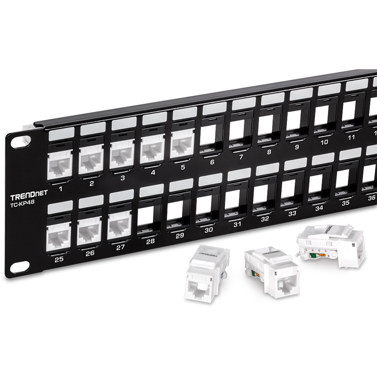 TRENDNET - TC-KP48 - 48-Port Blank Keystone Patch Panel
