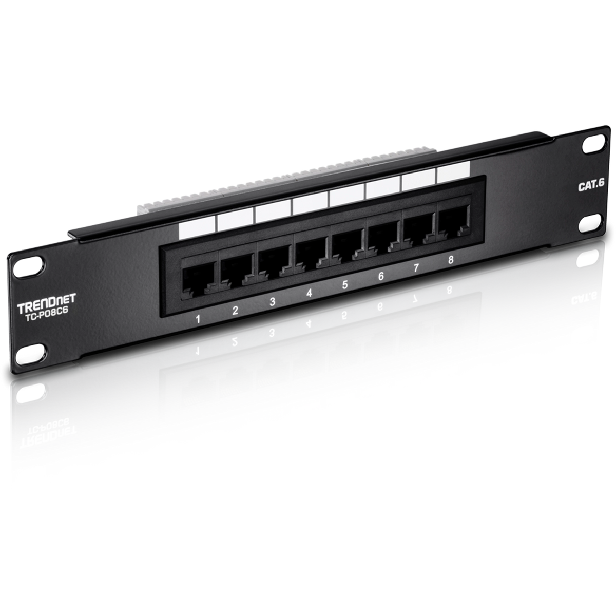 TRENDNET - TC-P08C6 - 8-Port Cat. 6 Unshielded Patch Panel (10