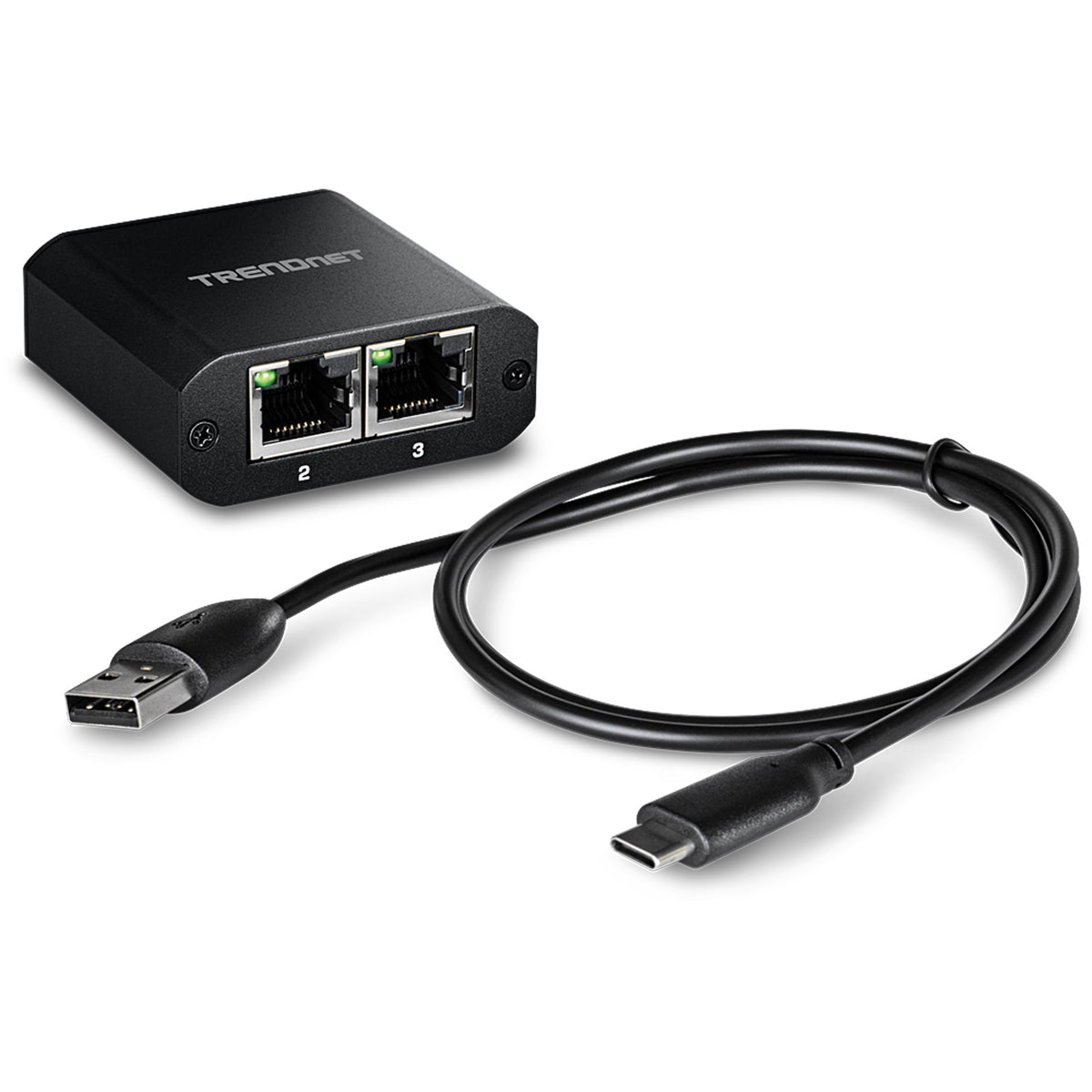 TRENDNET - TEG-102S - 2-Port Gigabit Splitter with USB Type C Power