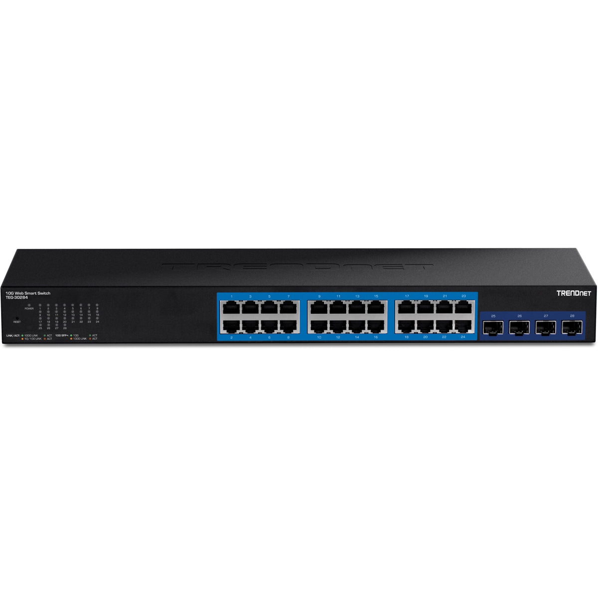 TRENDNET - TEG-30284 - 24-port Gigabit Web Smart with 4 x 10G SFP+ slots