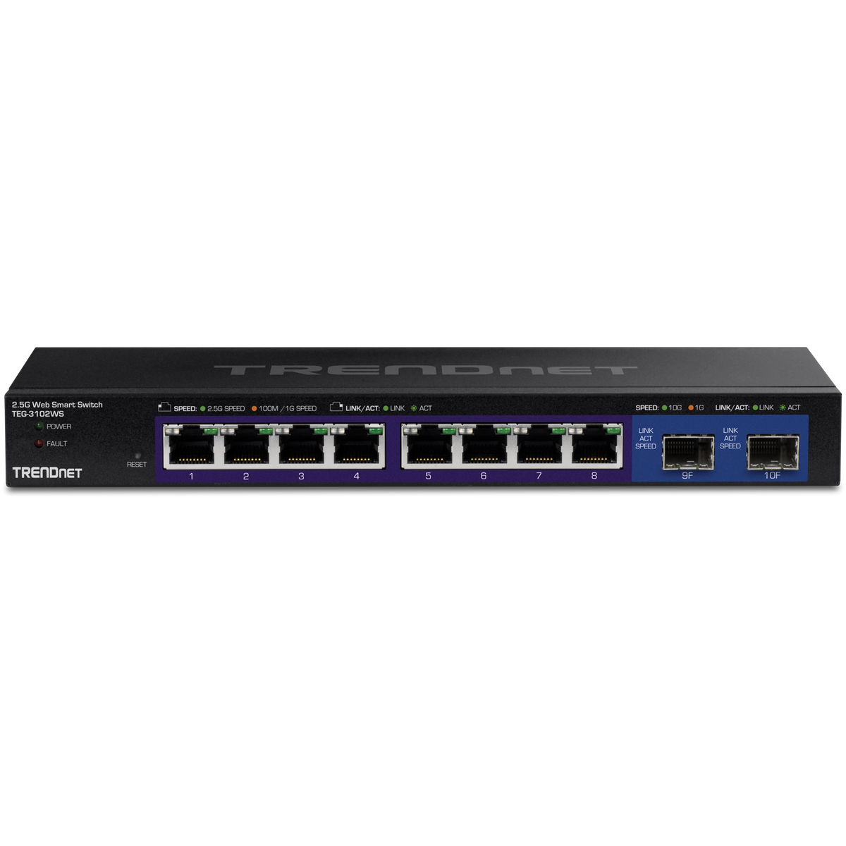 TRENDNET - TEG-3102WS - 10-Port 2.5G Web Smart Switch