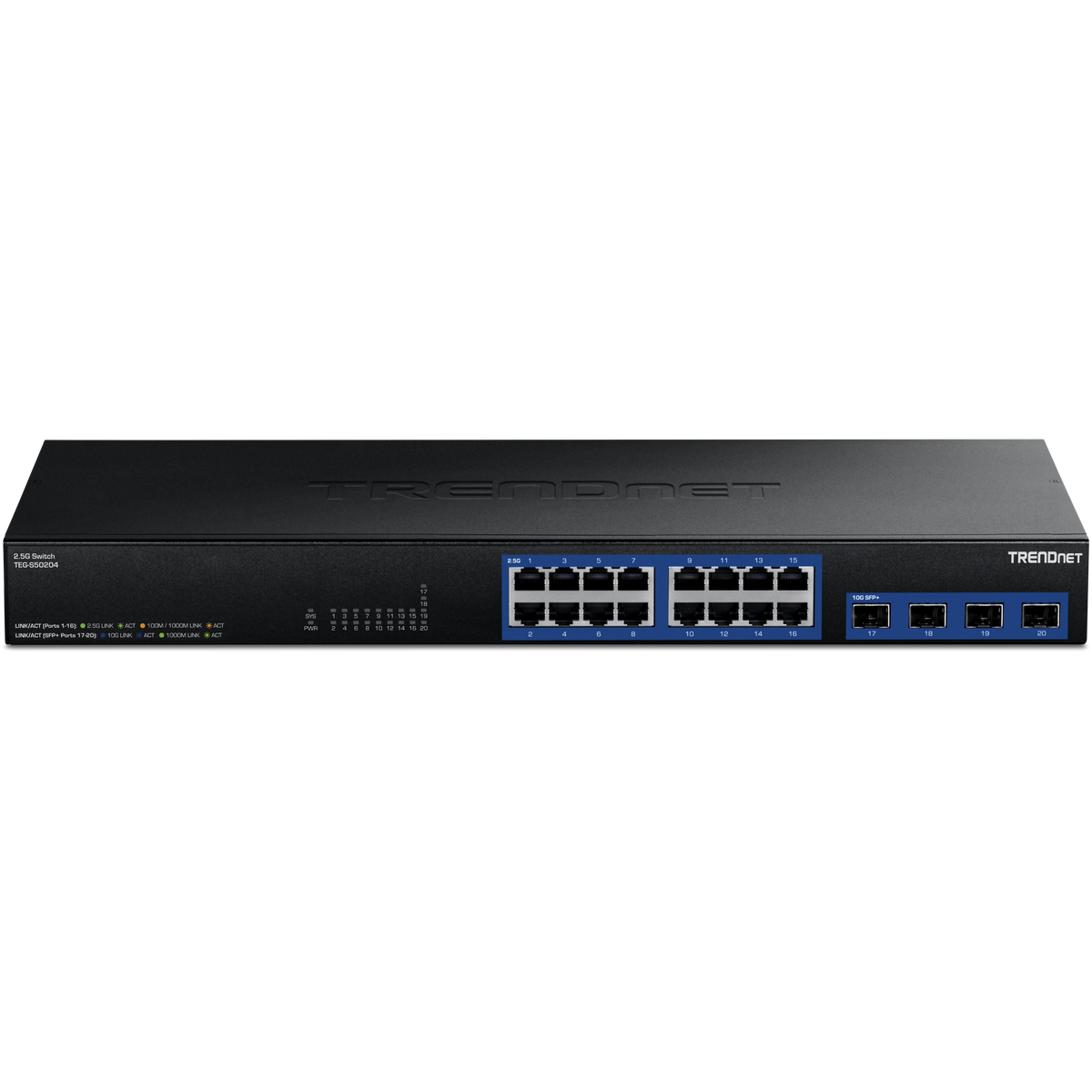 Trendnet - TEG-S50204 - 20-Port 2.5G Switch with 10G SFP+ Ports