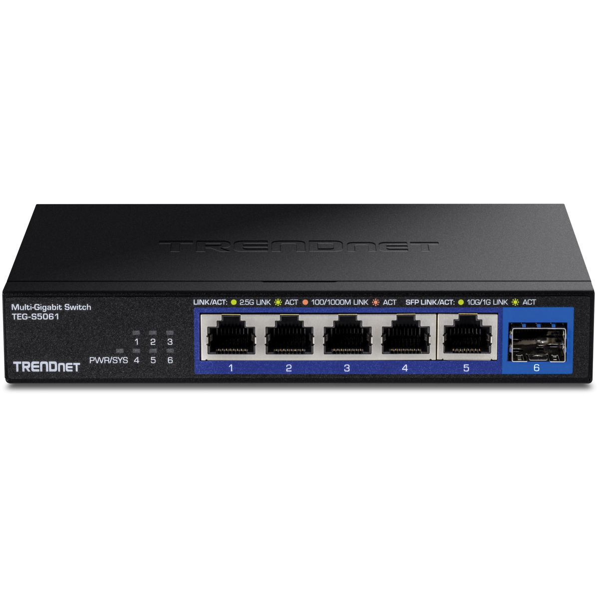 TRENDNET - TEG-S5061 - 6-Port 2.5G Unmanaged Switch with 10G SFP+ Port