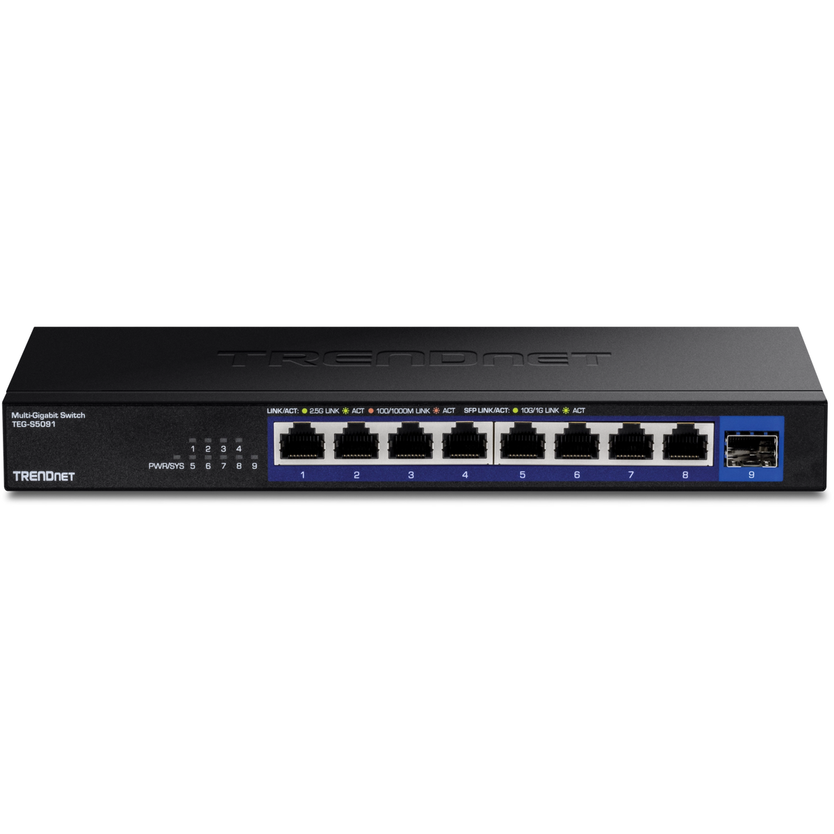 TRENDNET - TEG-S5091 - 9-Port 2.5G Unmanaged Switch with 10G SFP+ Port
