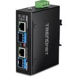 TRENDNET - TI-BF22SFP - 2-Port Industrial SFP to Gigabit PoE++ Media Converter