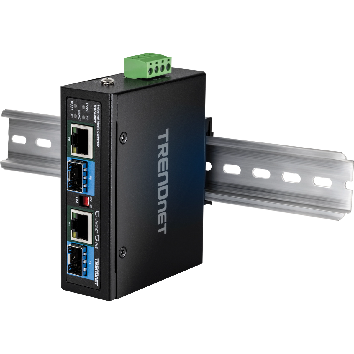 TRENDNET - TI-BF22SFP - 2-Port Industrial SFP to Gigabit PoE++ Media Converter