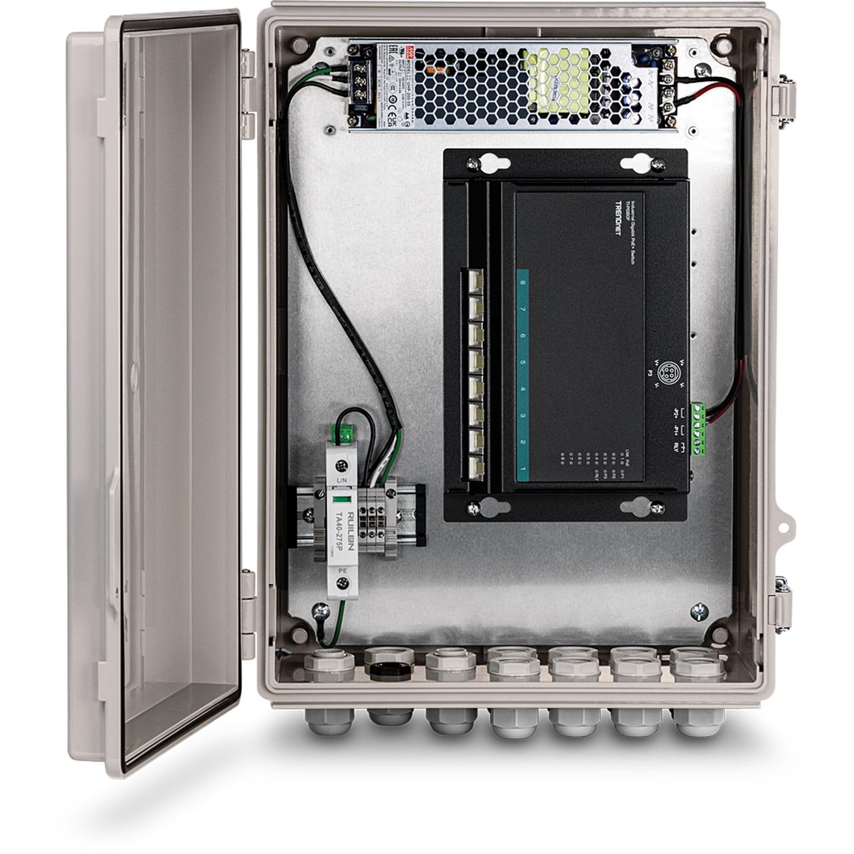 TRENDNET - TI-CA3K - Outdoor IP68 Weatherproof Enclosure with Power Supply