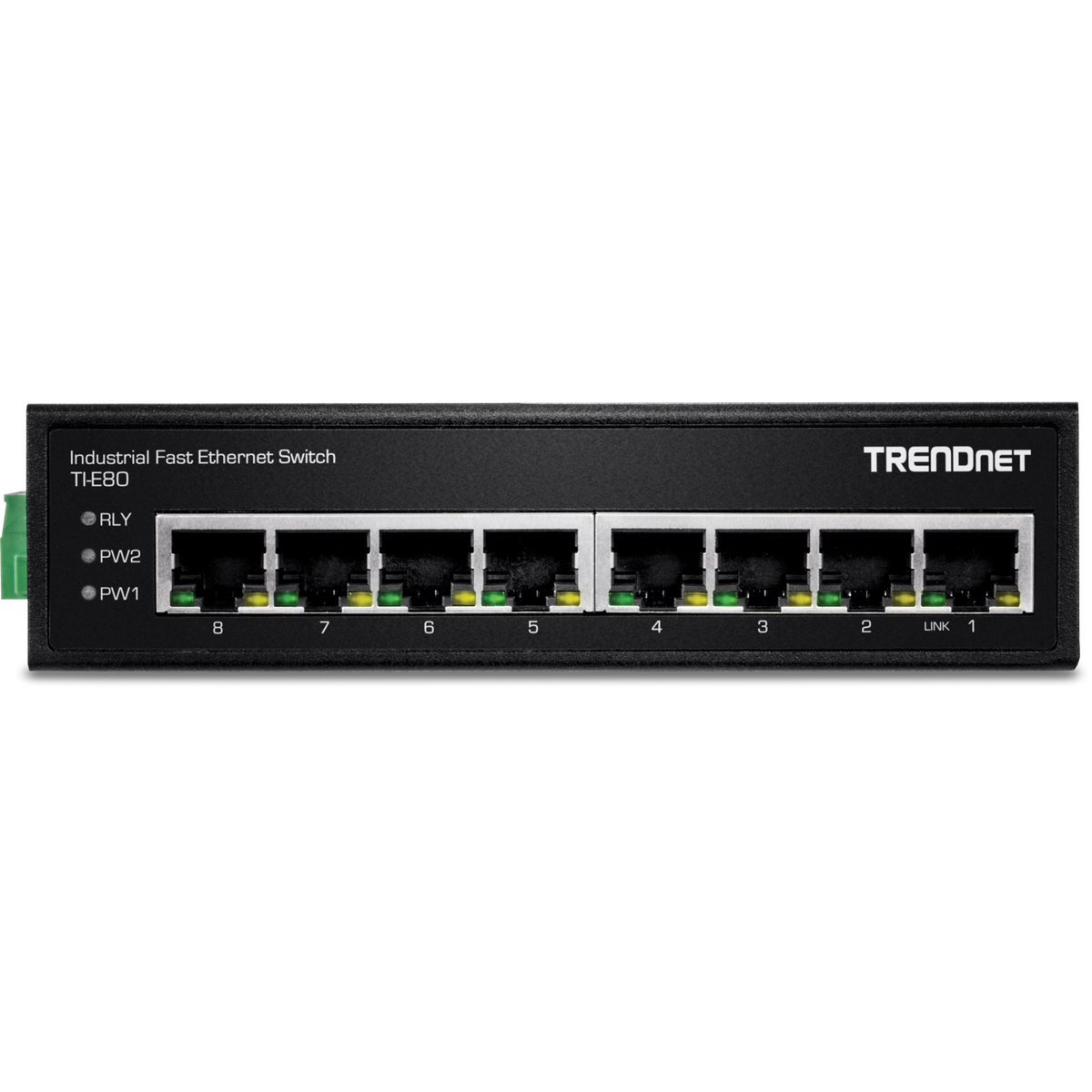 TRENDNET - TI-E80 - 8-Port Industrial Fast Ethernet DIN-Rail Switch