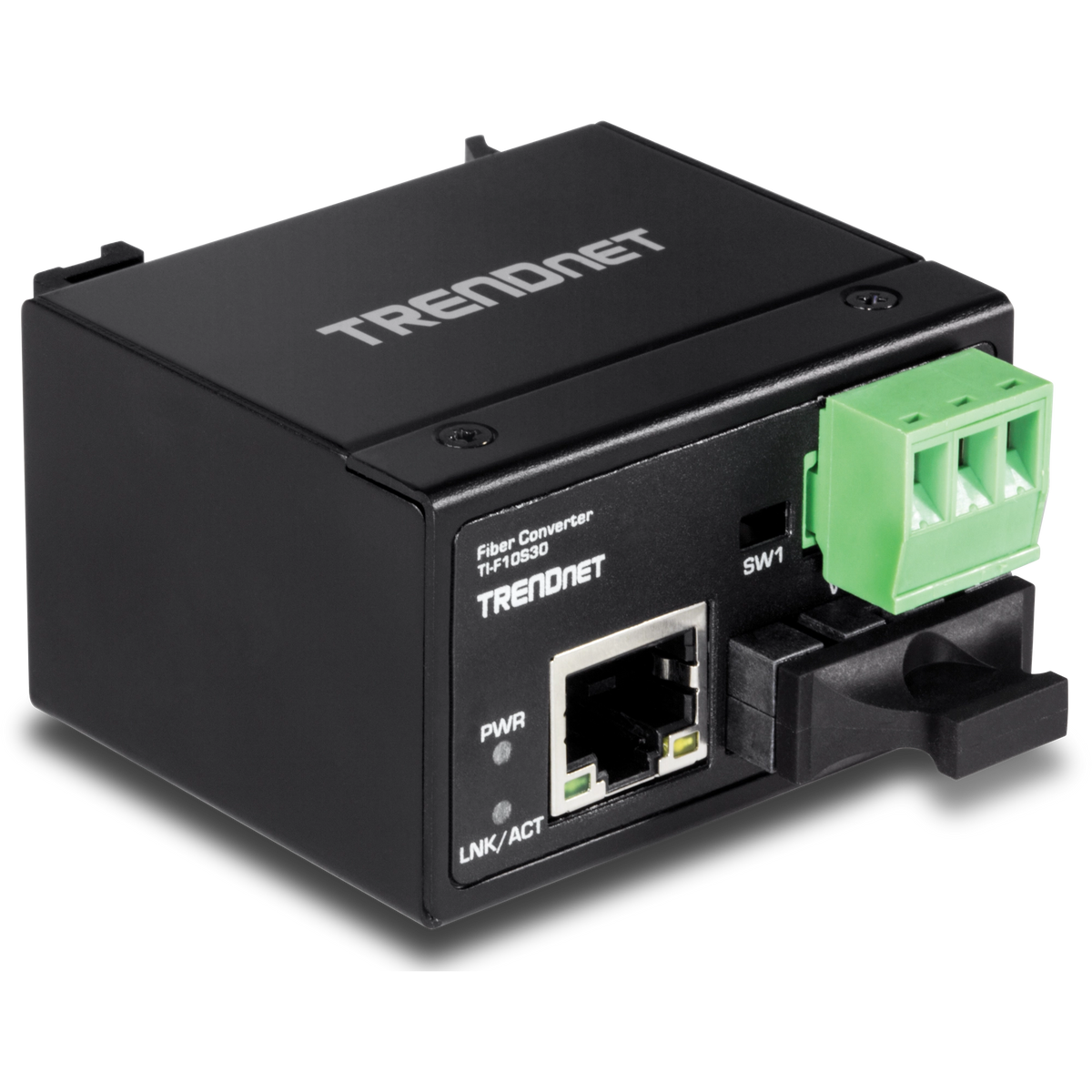 TRENDNET - TI-F10S30 - Hardened Industrial 100Base-FX Single-Mode SC Fiber Converter