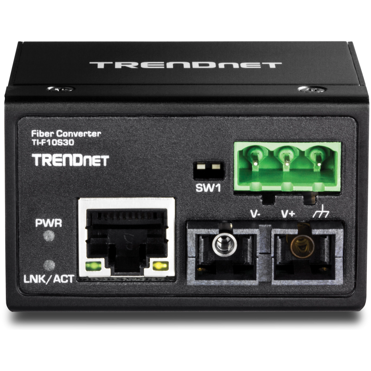 TRENDNET - TI-F10S30 - Hardened Industrial 100Base-FX Single-Mode SC Fiber Converter