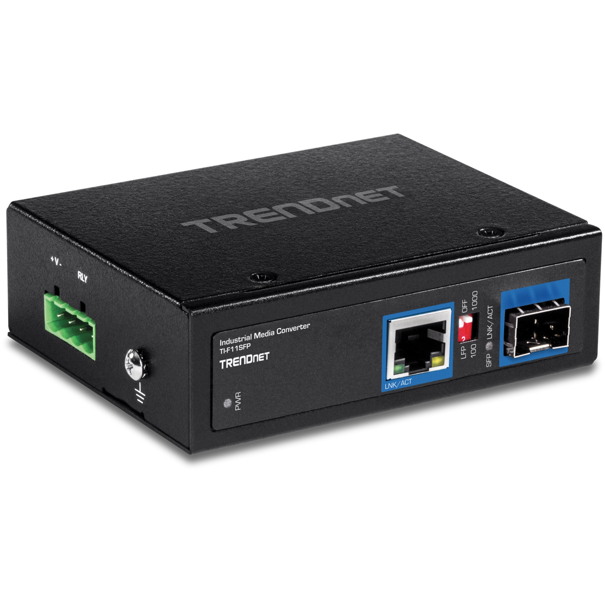 TRENDNET - TI-F11SFP - Hardened Industrial 100/1000Base-T to SFP Media Converter