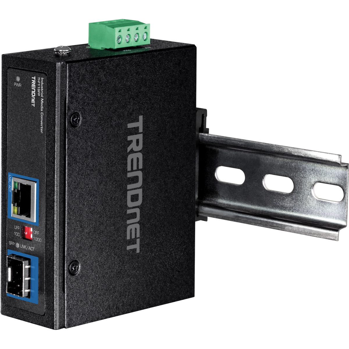 TRENDNET - TI-F11SFP - Hardened Industrial 100/1000Base-T to SFP Media Converter