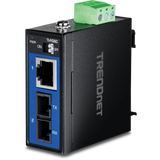 Trendnet - TI-FGSC - Hardened Industrial 1000BASE-LX Multi-Mode SC Fiber Converter (1km, 0.62mi.)
