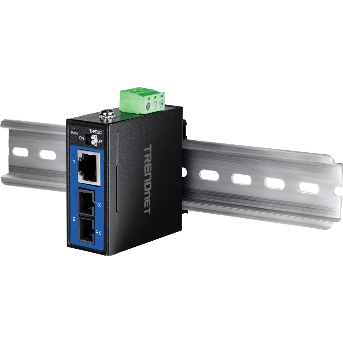 Trendnet - TI-FGSC - Hardened Industrial 1000BASE-LX Multi-Mode SC Fiber Converter (1km, 0.62mi.)