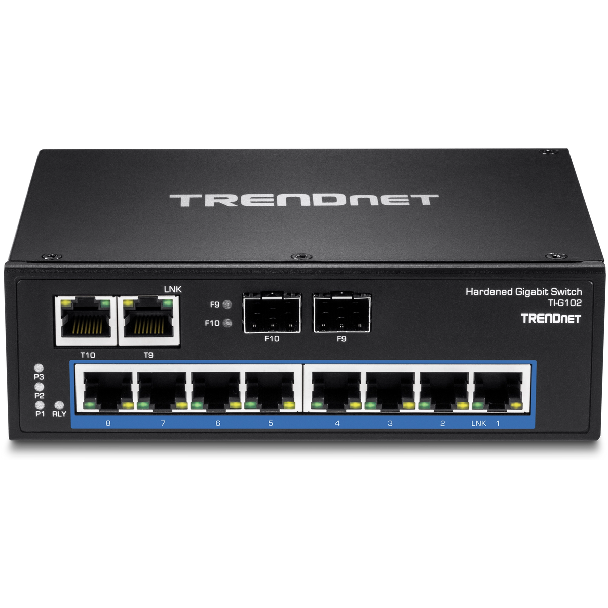TRENDNET - TI-G102 - 10-Port Hardened Industrial Gigabit DIN-Rail Switch