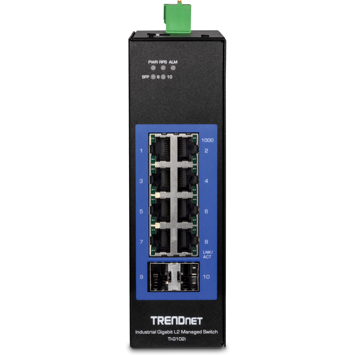 TRENDNET - TI-G102i - 10-Port Industrial Gigabit L2 Managed DIN-Rail Switch