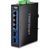 TRENDNET - TI-G5062 - 6-Port Industrial 2.5G DIN-Rail Switch with 10G SFP+ Ports