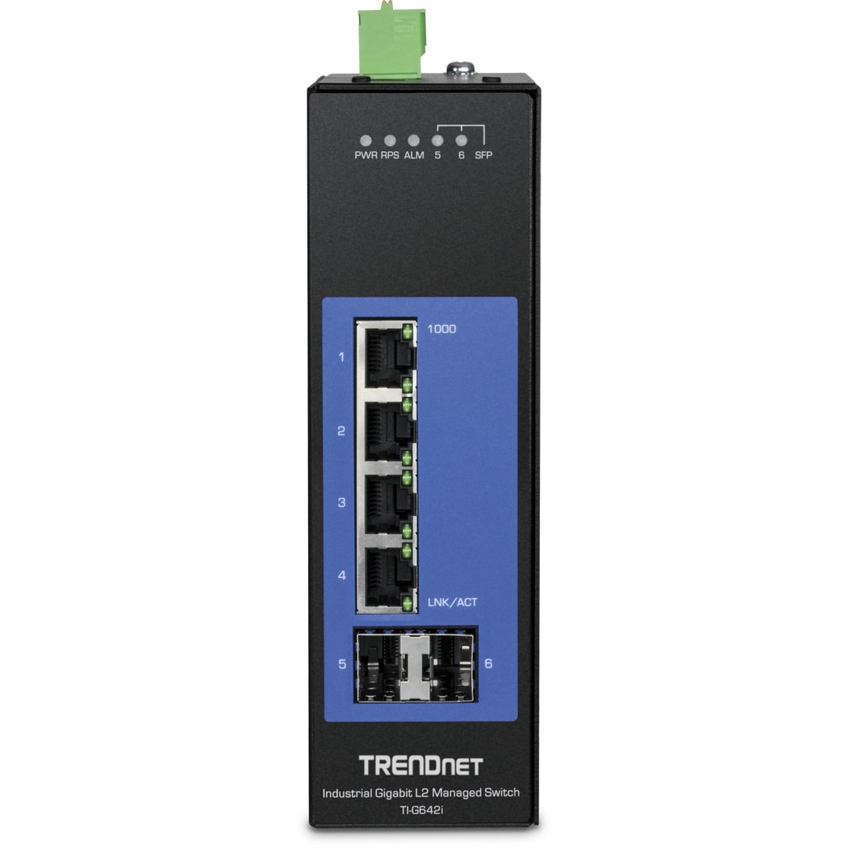 TRENDNET - TI-G642i - 6-Port Industrial Gigabit L2 Managed DIN-Rail Switch
