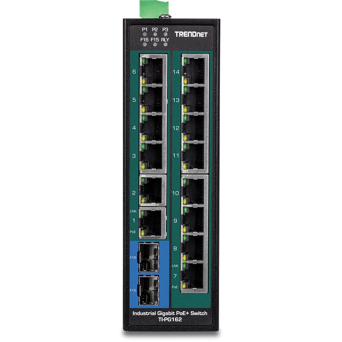 TRENDNET - TI-PG162 - 16-Port Industrial Gigabit PoE