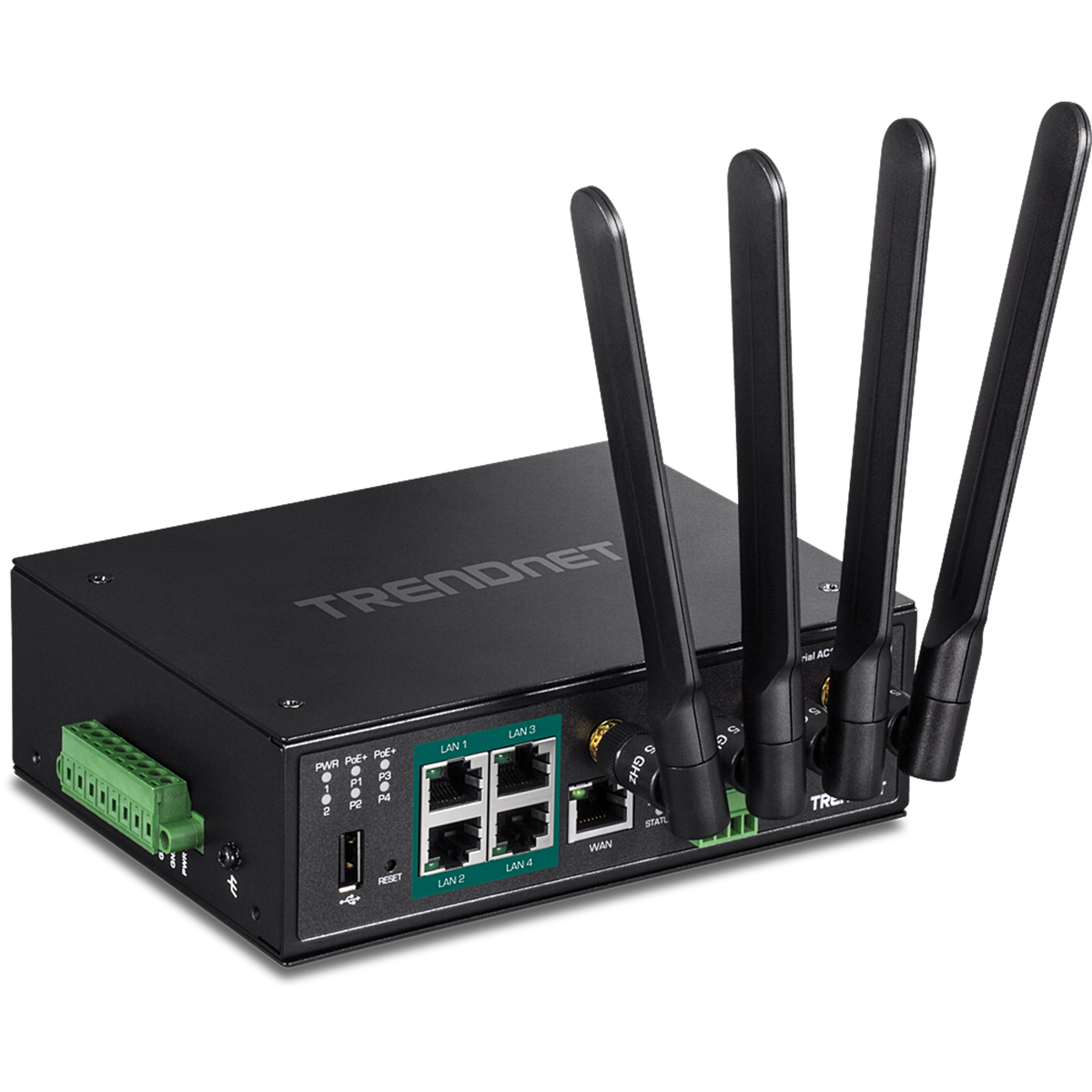 TRENDNET - TI-WP100 - Industrial AC1200 Wireless Gigabit PoE+ Router