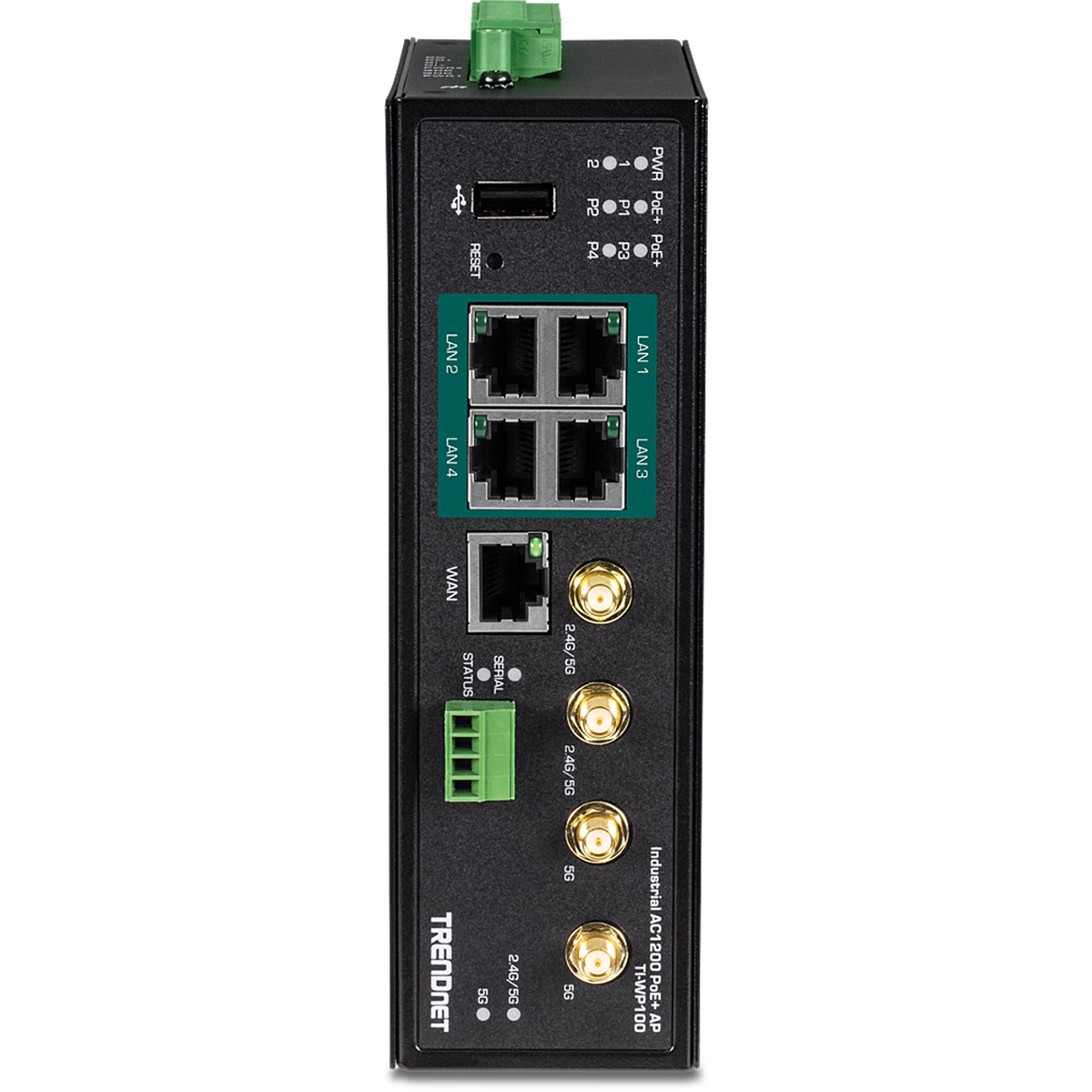 TRENDNET - TI-WP100 - Industrial AC1200 Wireless Gigabit PoE+ Router