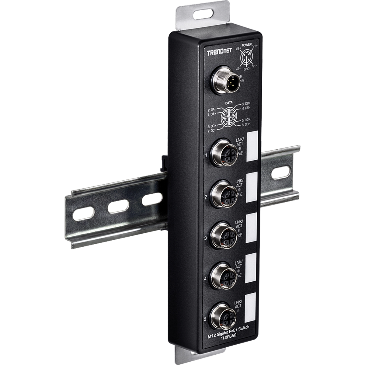 TRENDNET - TI-XPG50 - 5-Port Industrial EN50155 M12