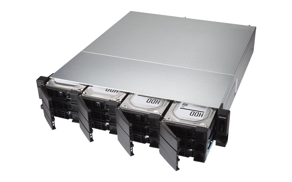 QNAP - TL-R1200C-RP-US - 12-bay 2U rackmount USB-C 3.1 Gen2 10Gbps JBOD expansion unit, redundant PSU, with a 1-meter USB-C to USB-A 3.1 Gen2 cable