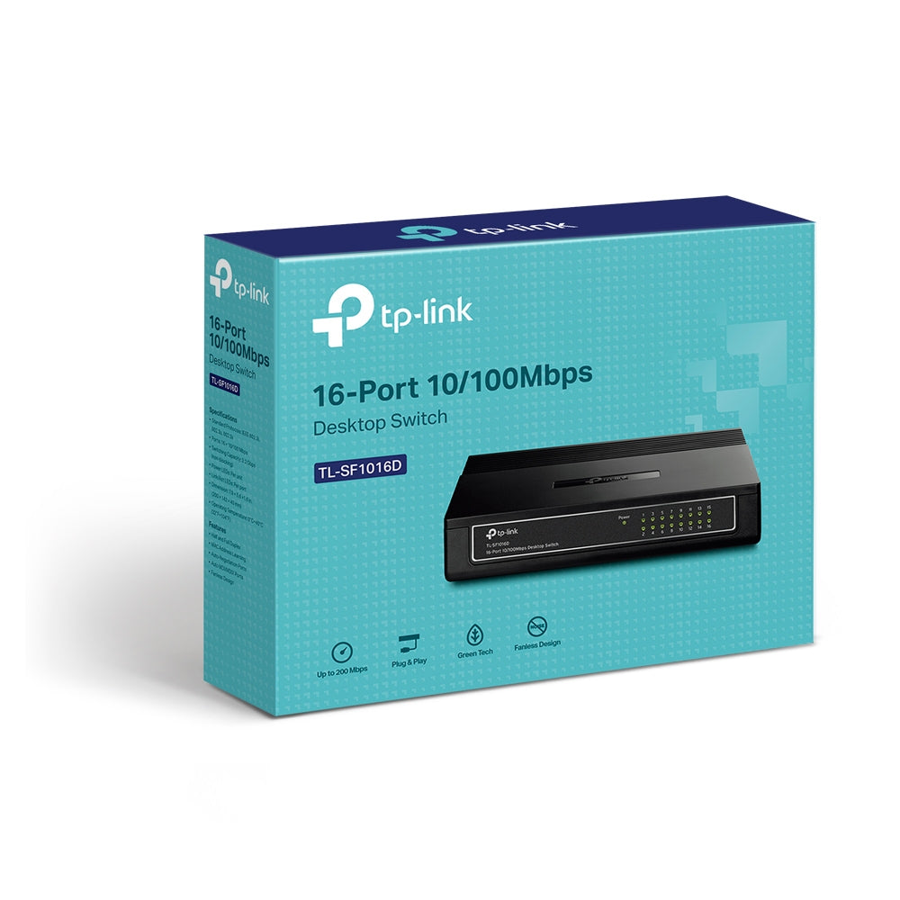 TP-Link - TL-SF1016D - 16-Port 10/100Mbps Desktop Switch