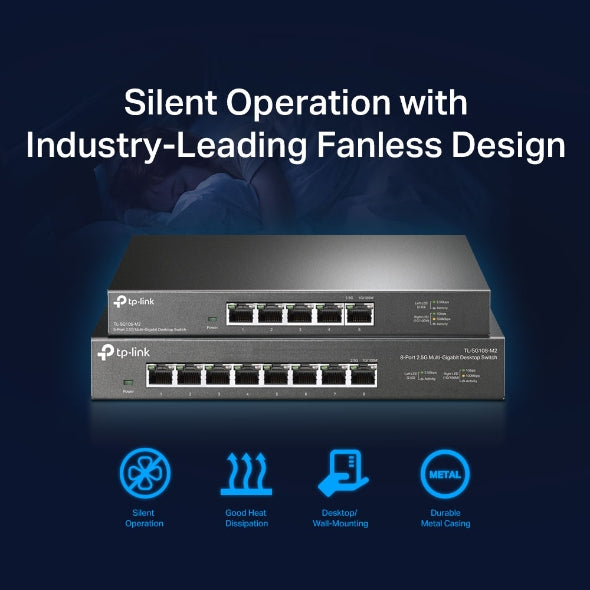 TP-Link - TL-SG105-M2 - 5PORT 2.5G MULTI-GIGABIT PERP DESKTOP SWITCH