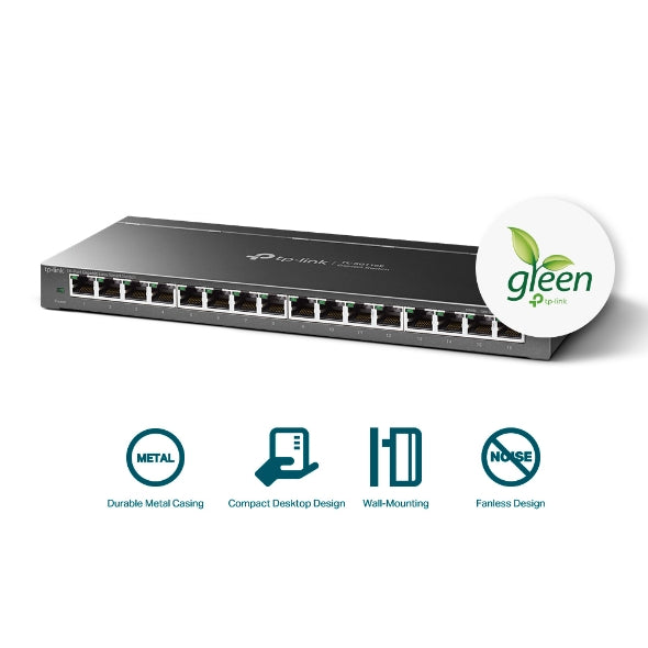 TP-Link - TL-SG116E - 16PORT GIGABIT UNMANAGED PRO PERP SWITCH