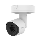 Hanwha - TNO-C3050T - Wisenet T network thermal compact bullet camera, 384 x 288 (uncooled); ＜20mK (NETD), Max 768 x 576 @ 30fps resolution support, 19mm fixed focal lens (HFoV: 19.3o), Triple codec H.265/H.264/MJPEG with WiseStream III (based on AI 