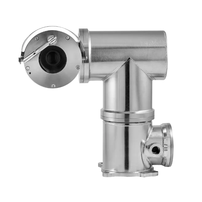 Hanwha - TNU-X6320A1F2WT2-C - Explosion proof positioning camera XP-40B using the XNZ-6320A, 24VAC Only, Single Mode Fiber with Wiper, cLCus C1/D1 certification, -60°C ~ +40°C (-67°F ~ +104°F), IP66/IP67, 
