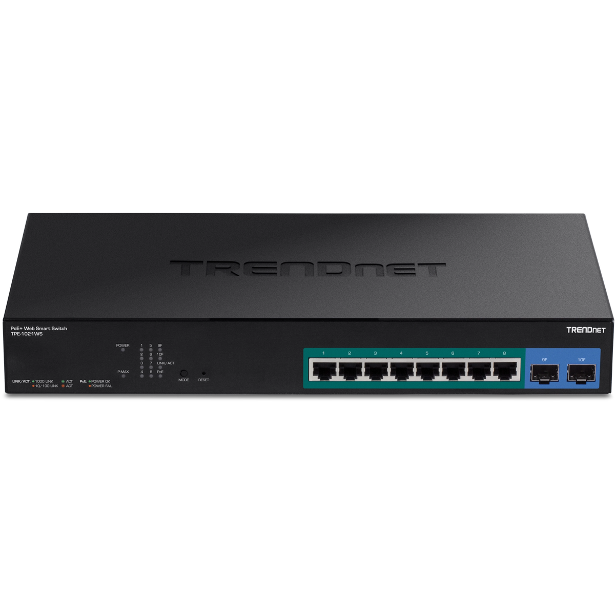 TRENDNET - TPE-1021WS - 10-Port Gigabit Web Smart PoE+ Switch