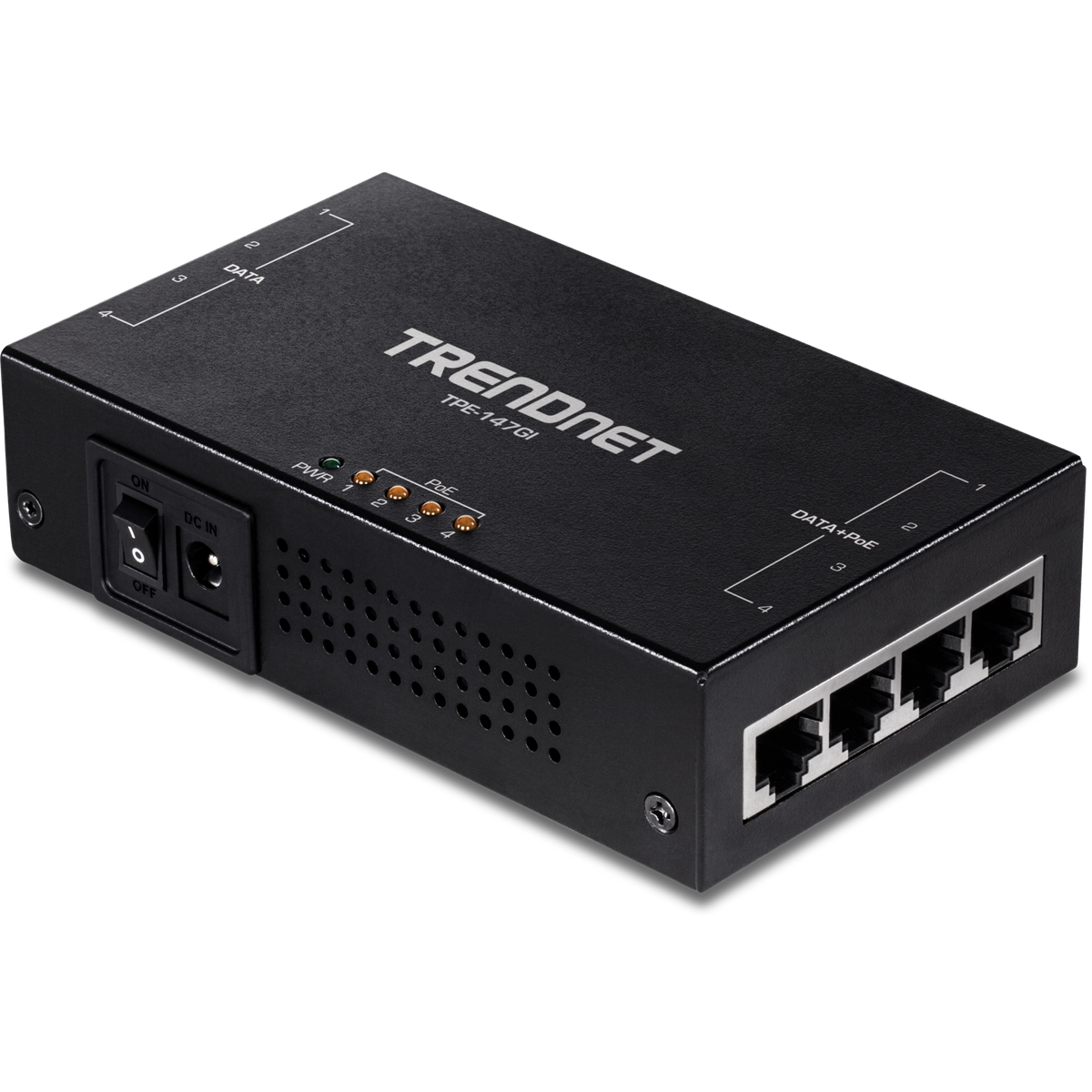 TRENDNET - TPE-147GI - 65W 4-Port Gigabit PoE+ Injector