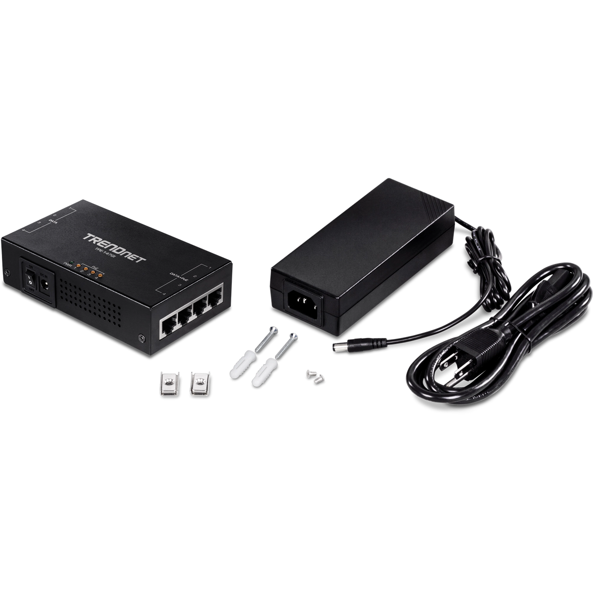TRENDNET - TPE-147GI - 65W 4-Port Gigabit PoE+ Injector