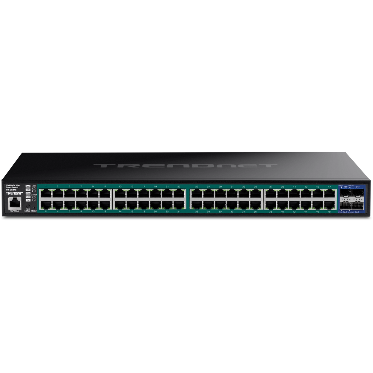 TRENDNET - TPE-3524S - 52-port Gigabit Web Smart PoE+ Switch with 10G SFP+ Slots