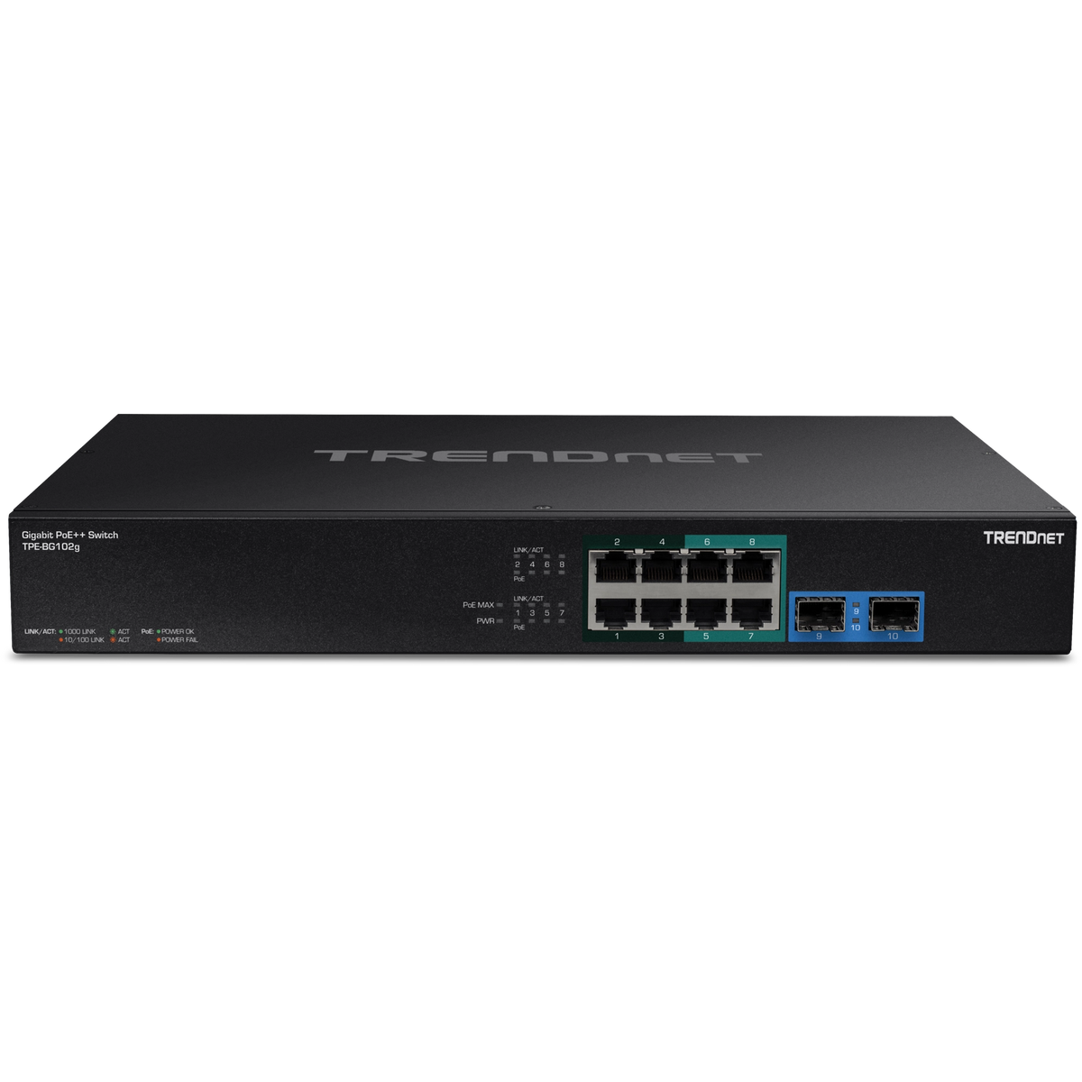 TRENDNET - TPE-BG102G - 10-Port Gigabit 4PPoE Switch