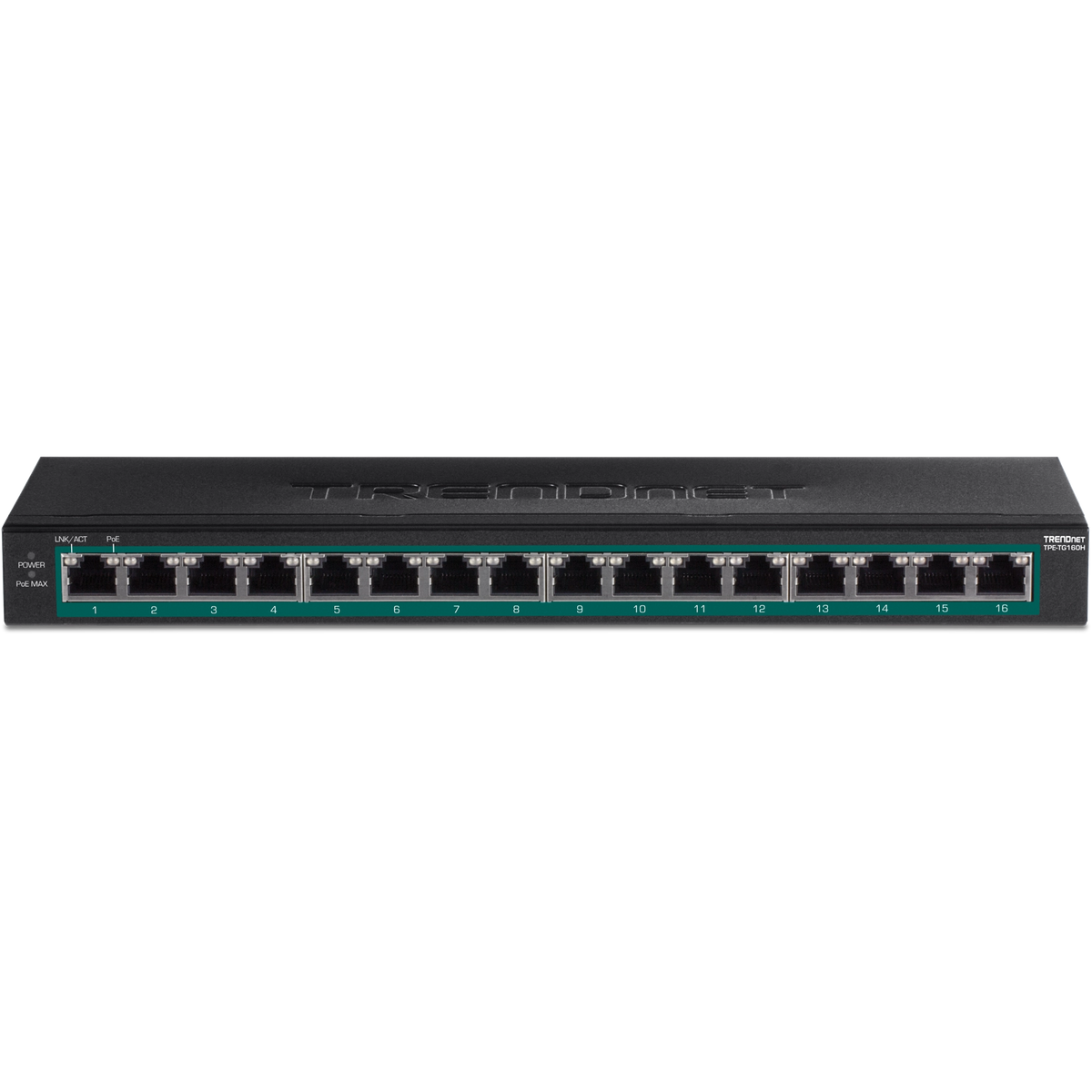 TRENDNET - TPE-TG160H - 16-Port Gigabit PoE+ Switch(123W)