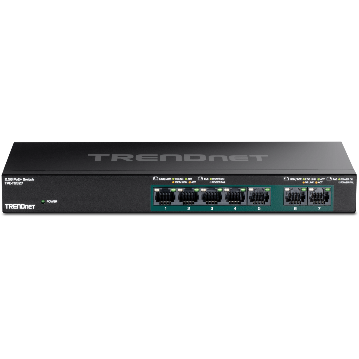TRENDNET - TPE-TG327 - 7-Port Multi-Gig PoE+ Switch